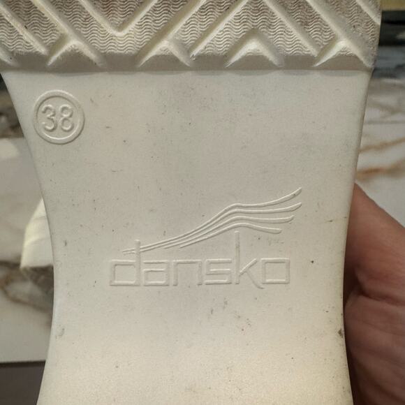 Dansko Professional White Leather Nursing Clogs Mules Slides Size 38 - Picture 9 of 9